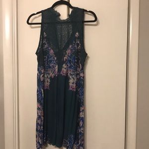 Free People high neck floral lace dress